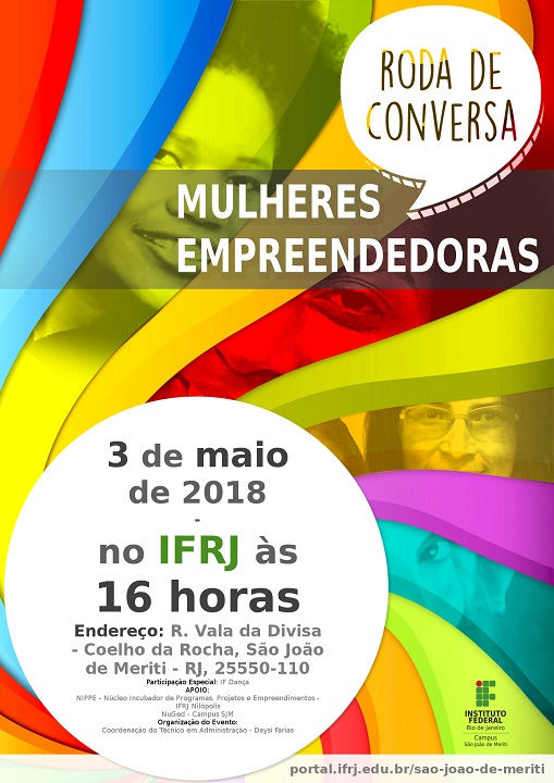 Continuação do cartaz acima com mais dados: 3 de maio, às 16 horas, no campus São João de Meriti (Rua Vala da Divisa - Coelho da Rocha - São João de Meriti)