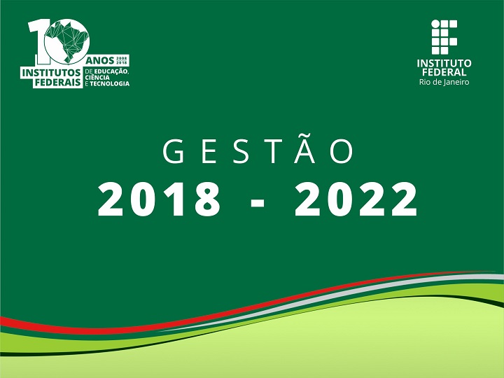 arte em verde, escrita em branco, gestão 2018-2022