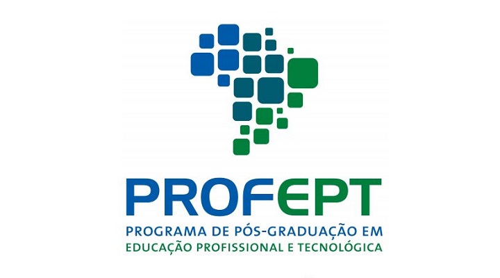 logo Profept (um mapa do Brasil formado por vários quadrados azuis e verdes, com o nome do programa embaixo).